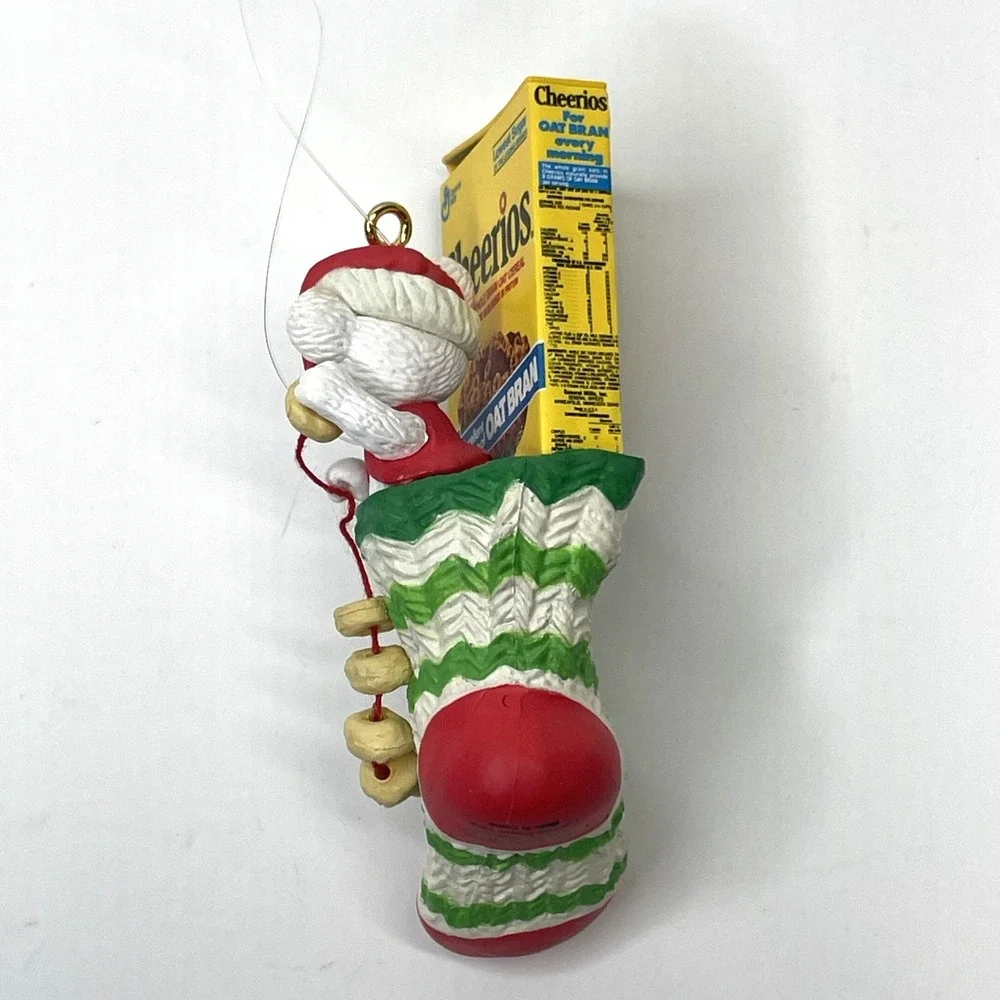 Vintage Enesco 1991 Christmas Cheers Cheerios General Mills Christmas Ornament